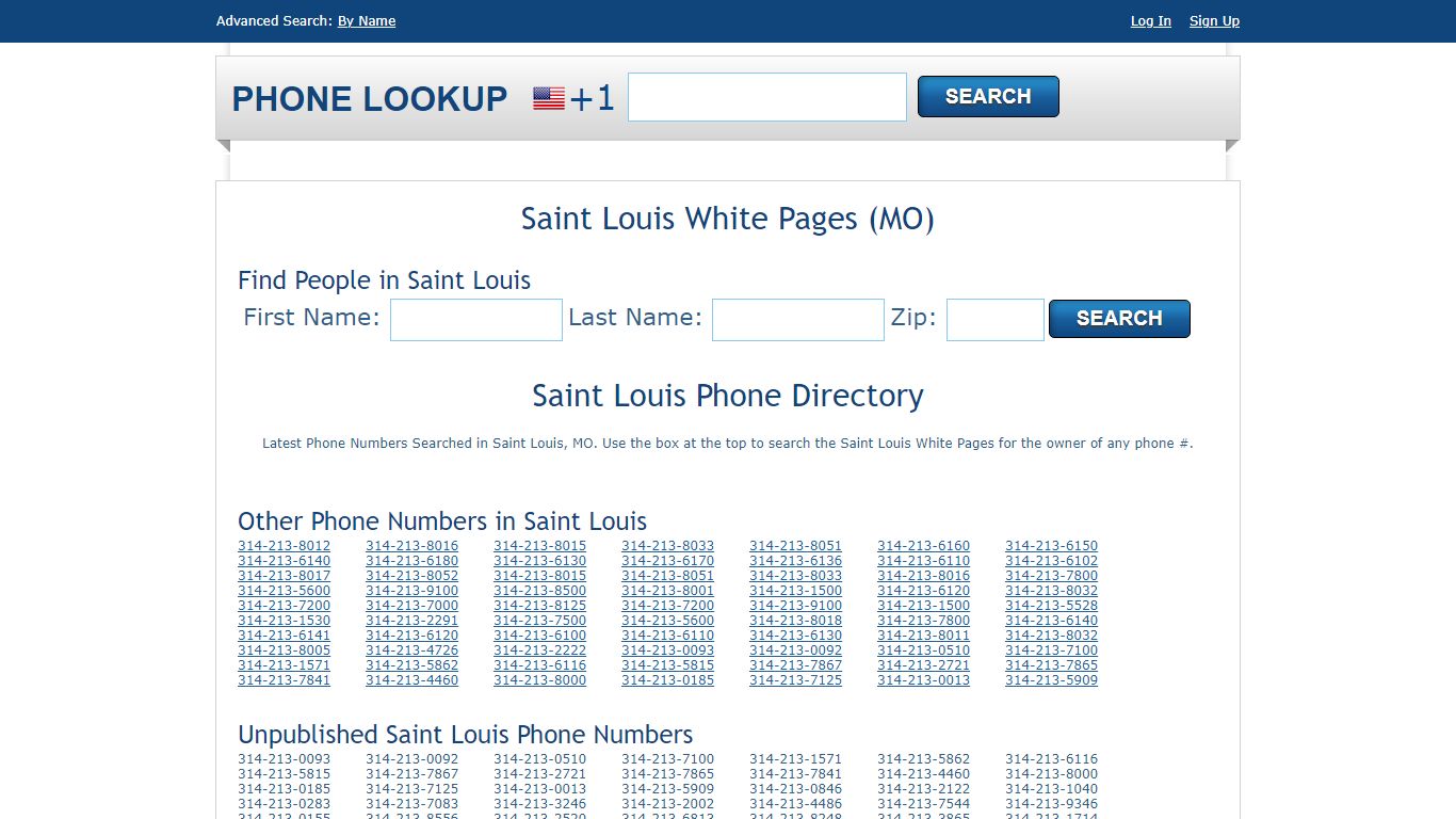 Saint Louis White Pages - Saint Louis Phone Directory Lookup